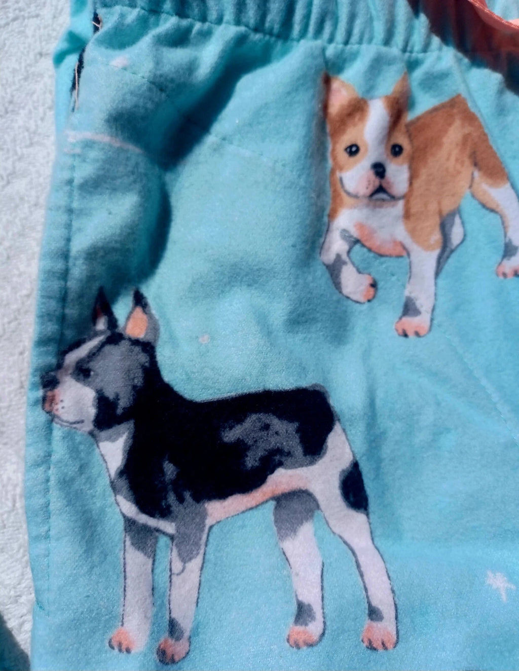 Nick&Nora Flannel Sleepwear Cotton Pajama Set Puppy Eyes Dog Print Relaxed M