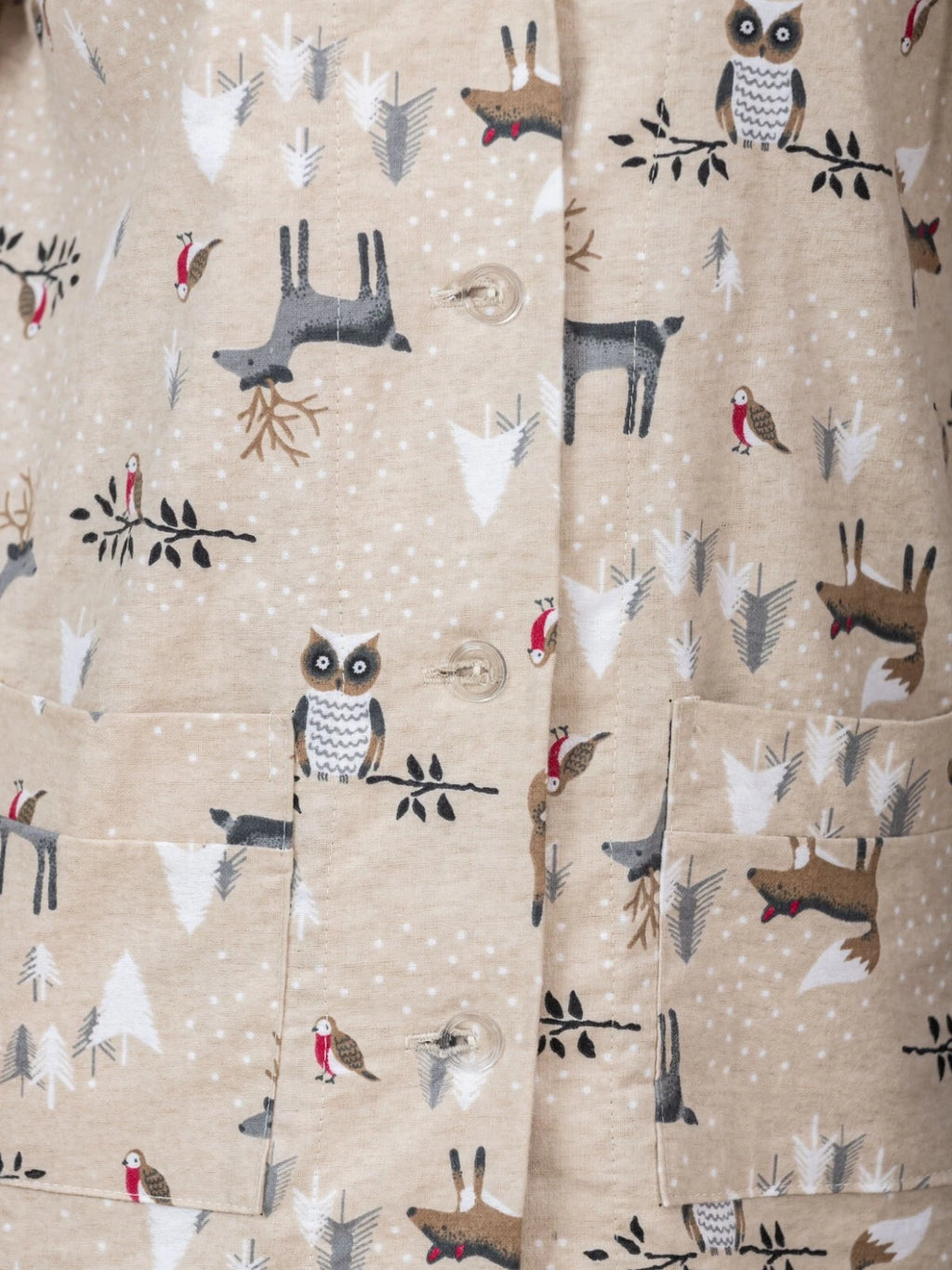 Winter Morning Women's Long Sleeve Cotton Flannel Pajamas Size 46 (S)