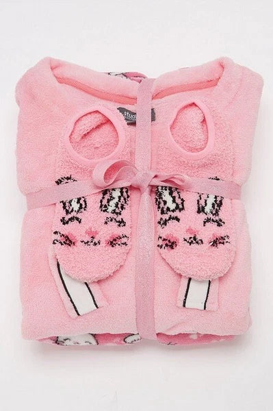 Ladies Womens SUPERSOFT FLEECE Pyjamas and Matching Socks Cosy PJ SET UK 8-26