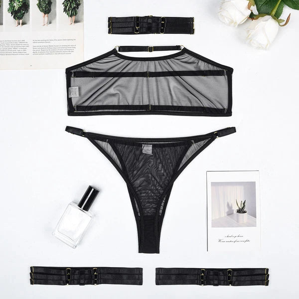 Womens Lingerie Set Party Nightwear Transparent Sleepwear Sheer Underwear Sexy