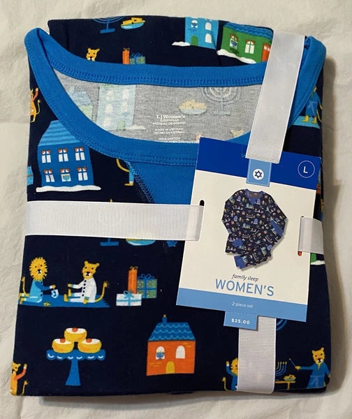 NEW NWT Jewish Holidays Women’s Sz Large PJ Pajama Set Pants + L/S Top