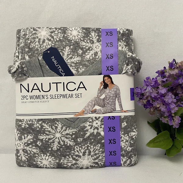 NAUTICA Women's 2-Piece Silky Stretch Fleece Pajama Set, Choose size&color, NWT