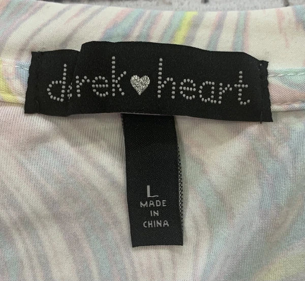 NWT Derek Heart Women’s L Marbled White 2pc Activewear/Sleepwear Pajamas Lounge