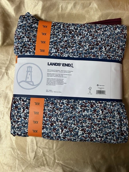 2 piece LANDS END Soft Stretch womens Sleepwear Pajama Set Size XXL 14-16 Port