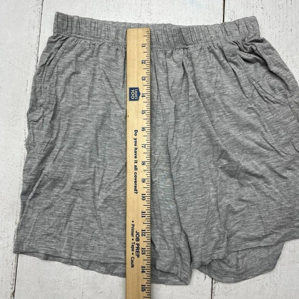Gray 2 Piece Padded Short Sleeve & Shorts Pajama Set Women's Size L NEW