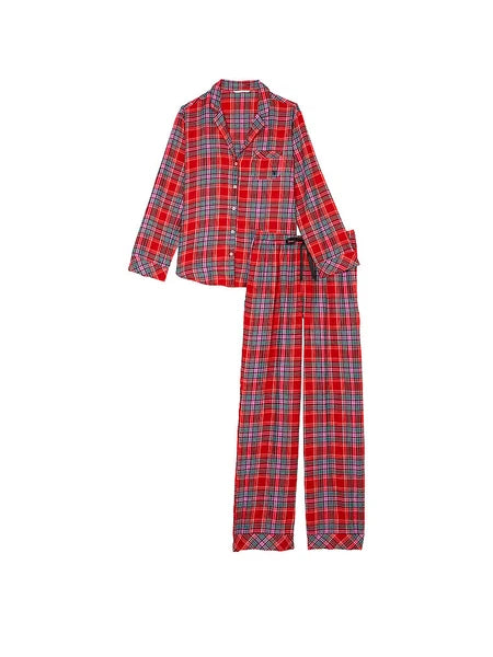 VICTORIA'S SECRET Flannel Long PJ 2-pc Set Many Sizes XS,S,M,L,XL Reg,Long,Short