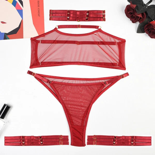 Womens Lingerie Set Party Nightwear Transparent Sleepwear Sheer Underwear Sexy