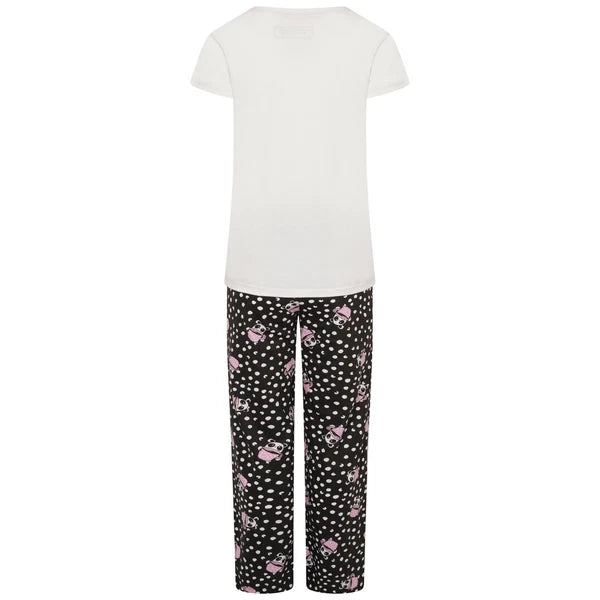 Ladies Ex-Stores Novelty Cute Bear And Panda Print Pyjama Set, Nightwear, PJ's