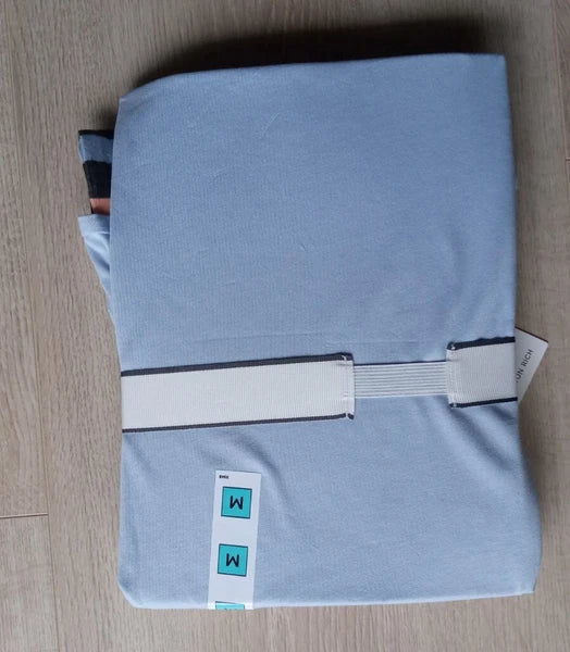 M&S Ladies Pyjama Set Size 12-14 Light Blue Long Leg, Short Sleeve New