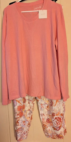 Papinelle Loungeware Pajama Set Size L Soft And Comfy Quiet Luxury Y2K NWT
