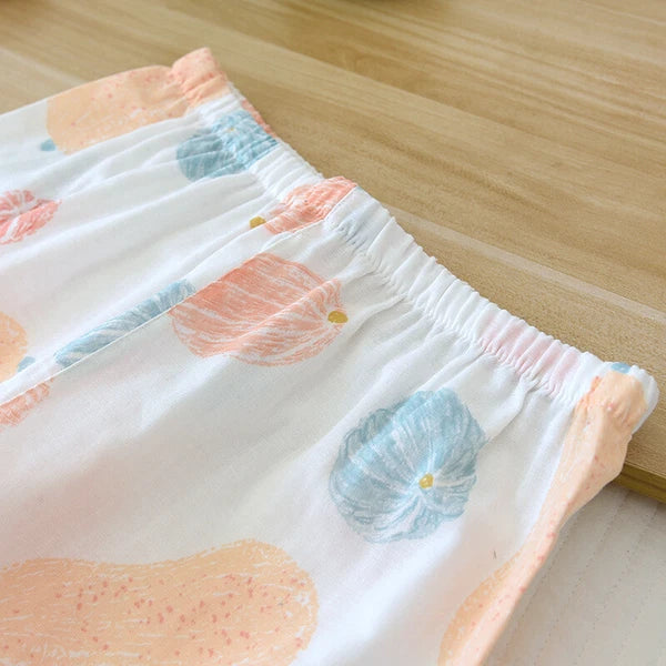 Women Pajamas Set 100% Cotton Printed Sleepwear Casual Nightwear Home Wear