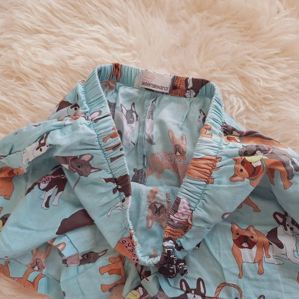 Peter Alexander Pug pyjama top Size S & Bottoms Size XS Set Shorts Dog