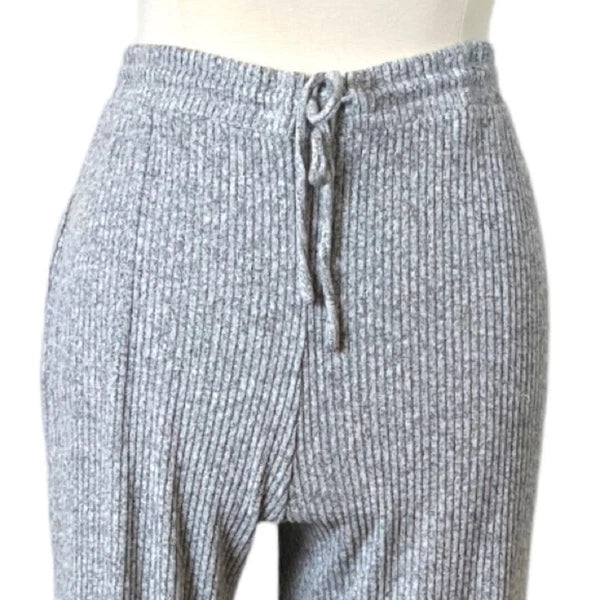 Soma Women’s Lounge Set Brushed Terry Ribbed Wide Leg Pants Gray Size XXL Plus