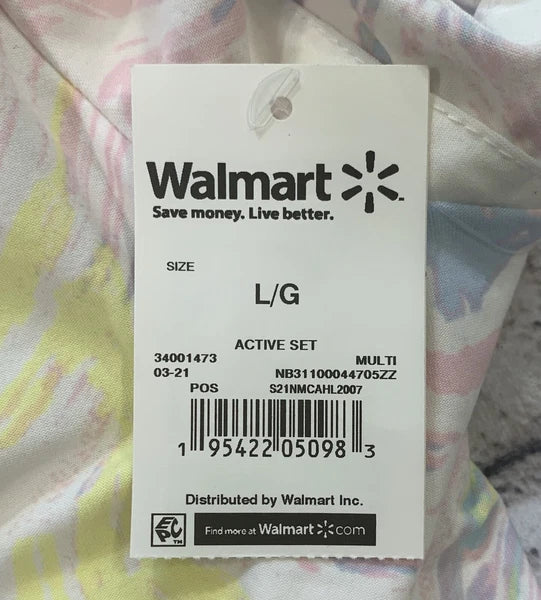 NWT Derek Heart Women’s L Marbled White 2pc Activewear/Sleepwear Pajamas Lounge