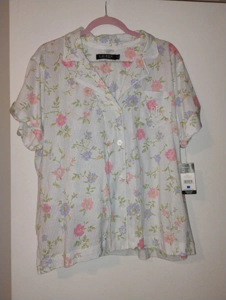 Ralph Lauren Cotton 2 Piece Pajamas Set New Size XL