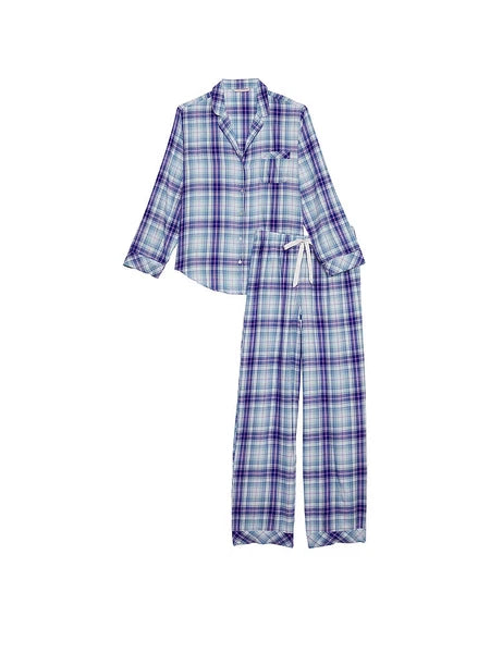 VICTORIA'S SECRET Flannel Long PJ 2-pc Set Many Sizes XS,S,M,L,XL Reg,Long,Short