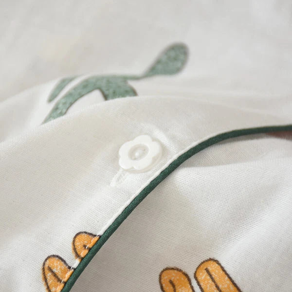 Women Pajamas Set 100% Cotton Printed Sleepwear Casual Nightwear Home Wear