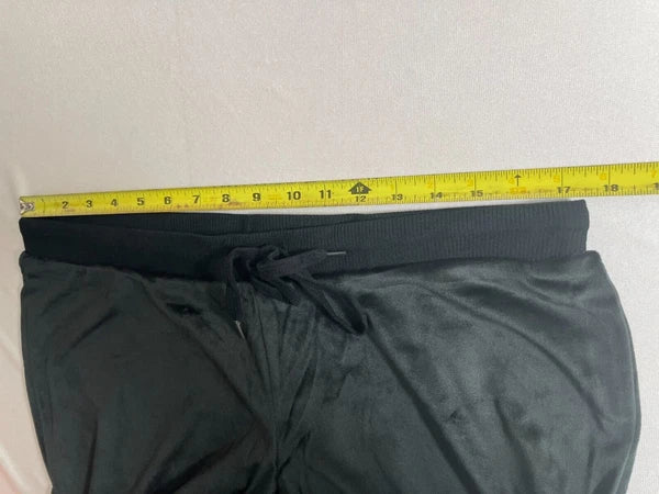 Juicy Couture Velour Sleepwear Lounge Set Size Large Black Top + Flare Pants NEW