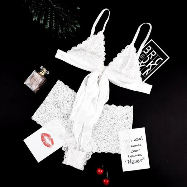 Sexy Women -Lingerie Lace Bra Nightwear Sleepwear Babydoll G-string Underwear Se
