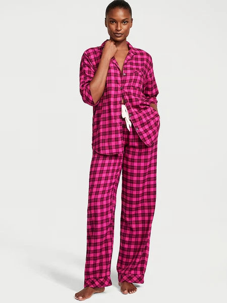VICTORIA'S SECRET Flannel Long PJ 2-pc Set Many Sizes XS,S,M,L,XL Reg,Long,Short