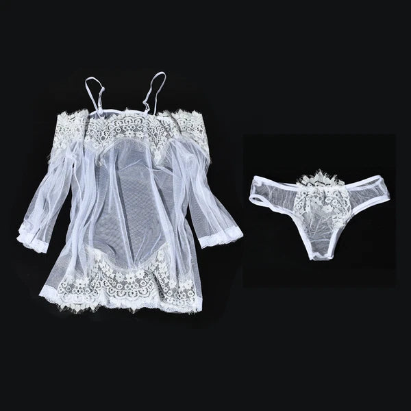 Women's sexy lace underwear pajamas doll underwear pants dress