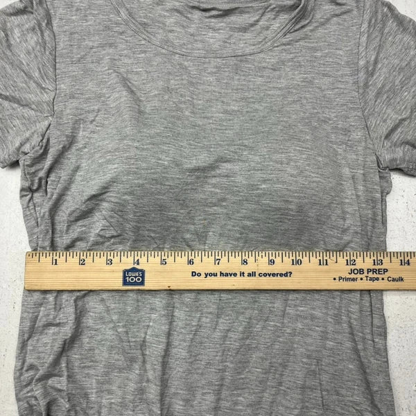 Gray 2 Piece Padded Short Sleeve & Shorts Pajama Set Women's Size L NEW