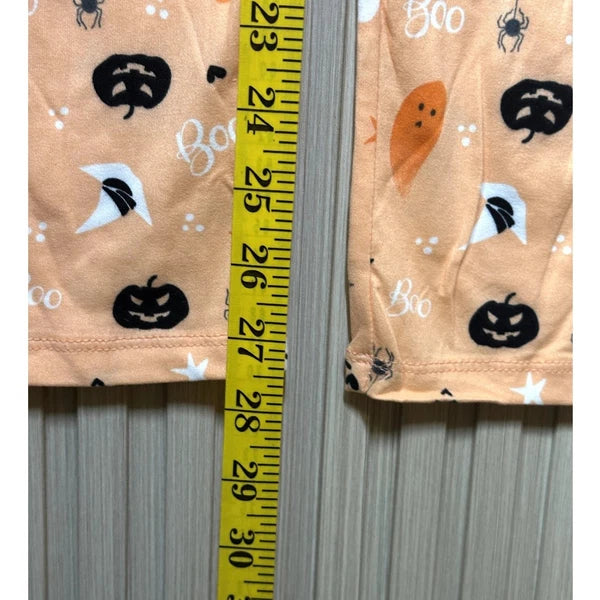 Kensie 2-Piece Women's Halloween Boo Orange Pajamas Set Size XL