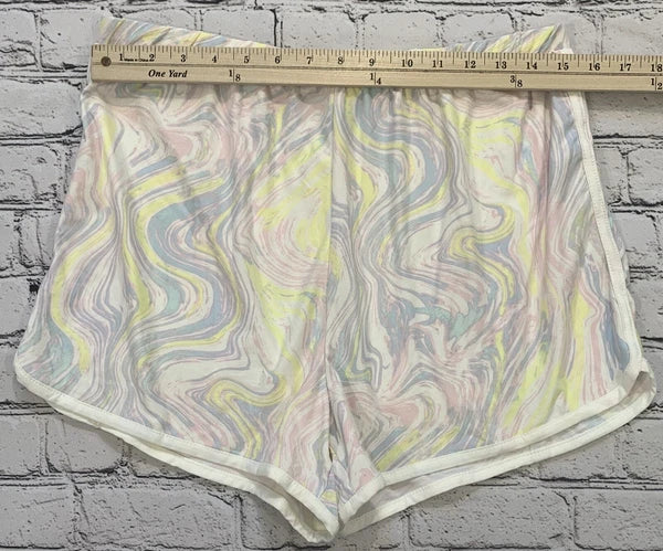 NWT Derek Heart Women’s L Marbled White 2pc Activewear/Sleepwear Pajamas Lounge