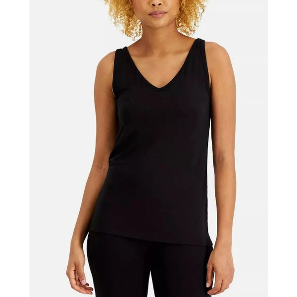 ALFANI WOMENS SIZE SMALL PAJAMAS MODAL SET TANK TOP & LEGGINGS CLASSIC BLACK