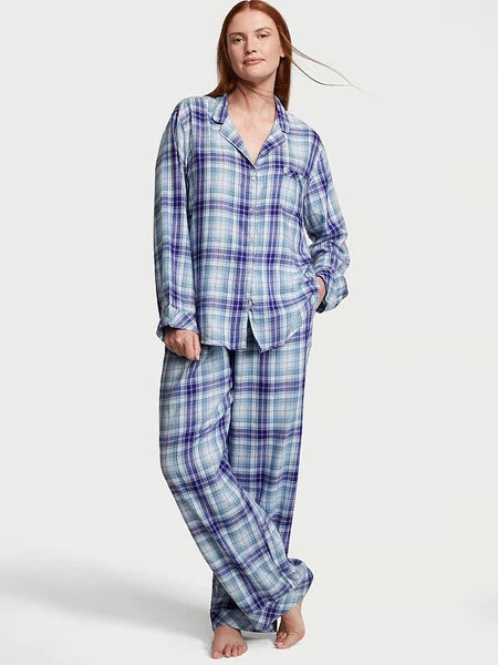 VICTORIA'S SECRET Flannel Long PJ 2-pc Set Many Sizes XS,S,M,L,XL Reg,Long,Short