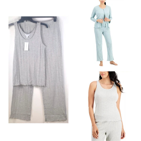 Charter Club Cotton Pointelle Tank Top & Pants Pajama Set Siz M Choose Color New