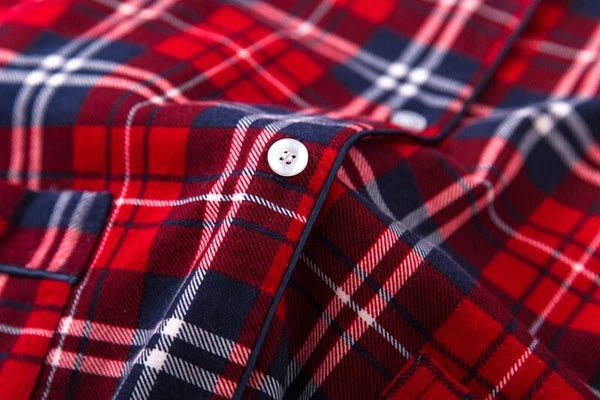 Womens 100% Cotton Pajamas Set Flannel Printed Button Nightwear Loungewear 12-24