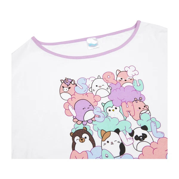 Squishmallows Ladies Pyjamas Womens Off the Shoulder PJ Set