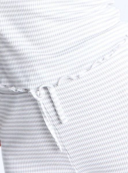 Boux Avenue Pyjama Set Women's Ribbed Stripe Cami Top and Leggings Nightwear