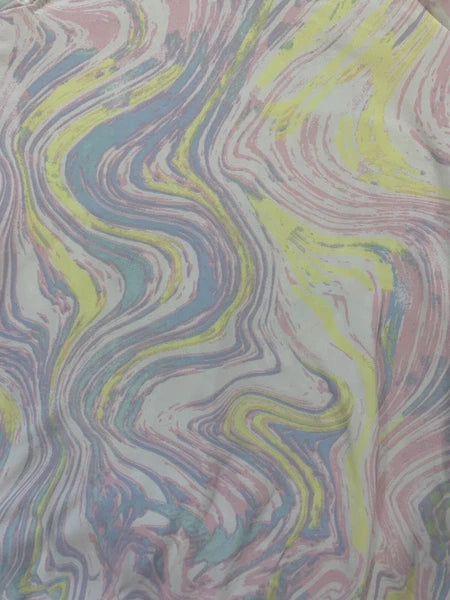 NWT Derek Heart Women’s L Marbled White 2pc Activewear/Sleepwear Pajamas Lounge