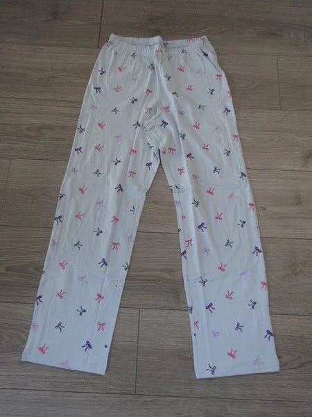 M&S MARKS & SPENCER BLUE MIX COTTON SHORT SLEEVE PYJAMA SET SIZE S UK SIZE 8-10