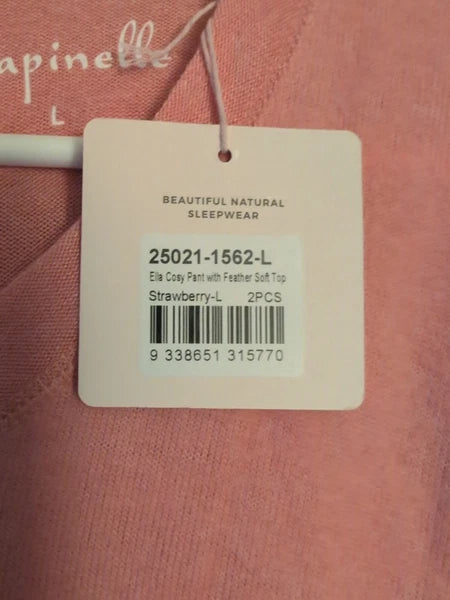 Papinelle Loungeware Pajama Set Size L Soft And Comfy Quiet Luxury Y2K NWT