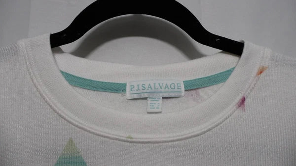 PJ Salvage Soft Pajama Lounge Set, Ivory Stardust, Size SMALL (RESDP/RESDLS)