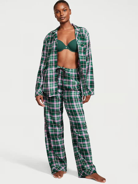 VICTORIA'S SECRET Flannel Long PJ 2-pc Set Many Sizes XS,S,M,L,XL Reg,Long,Short