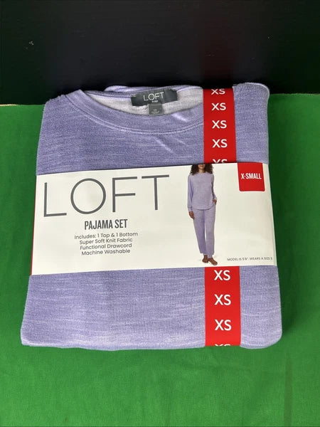 LOFT Women's 2-Piece Pajama Set Size XS Purple