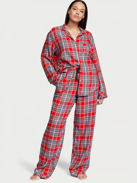 VICTORIA'S SECRET Flannel Long PJ 2-pc Set Many Sizes XS,S,M,L,XL Reg,Long,Short