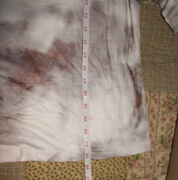 XL NWOT Women's Romantic Hut Salmon Tie Dye Jogger & LS Crew Neck Top Lounge SET