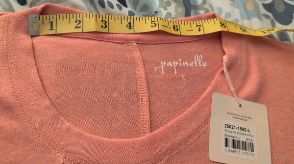 Papinelle Loungeware Pajama Set Size L Soft And Comfy Quiet Luxury Y2K NWT