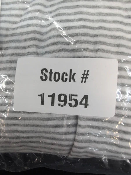 Split Short Pajama Set 2 Piece Women Sleepwear Striped Cotton Loungewear M Gray