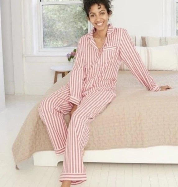 Stars Above Women's XS Pajama Set Red White Striped Perfectly Cozy Flannel New