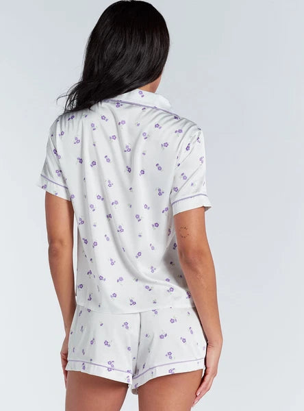 Boux Avenue Pyjama Set Women's Soft Comfy Luxe Satin Floral Shorts Top Sleepwear