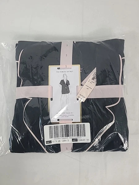 NWT Victoria’s Secret MODAL SHORT PJ SET Black Size S MSRP $65