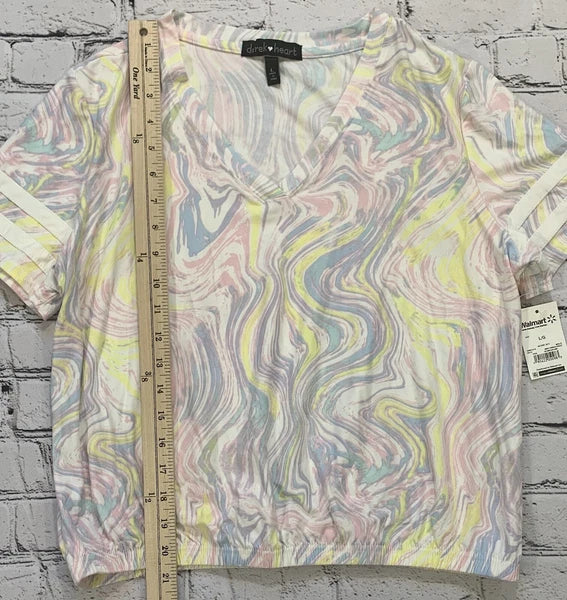 NWT Derek Heart Women’s L Marbled White 2pc Activewear/Sleepwear Pajamas Lounge