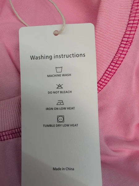 Exlura Soft Cotton Short Sleeves Top & Shorts Pajama Set Women's US Medium Pink