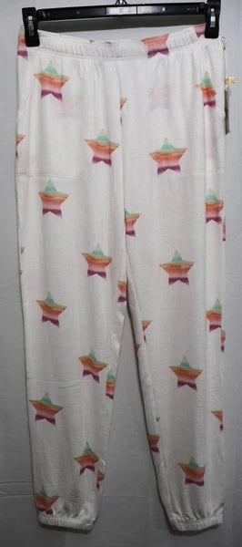 PJ Salvage Soft Pajama Lounge Set, Ivory Stardust, Size SMALL (RESDP/RESDLS)